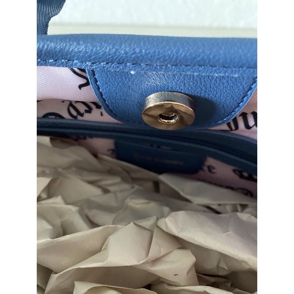 Juicy Couture Strawberry Festival Mini Tote Bag Denim Multi W/Coin Purse & Charm - Picture 11 of 14